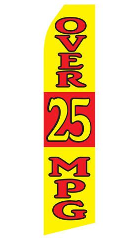 Over 25 MPG Feather Flag | Stock Design - Minuteman Press formely La Luz Printing Company | San Antonio TX Printing-San-Antonio-TX
