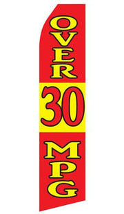 Over 30 MPG Feather Flag | Stock Design - Minuteman Press formely La Luz Printing Company | San Antonio TX Printing-San-Antonio-TX