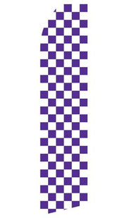 Purple Checkered Feather Flag | Stock Design - Minuteman Press formely La Luz Printing Company | San Antonio TX Printing-San-Antonio-TX