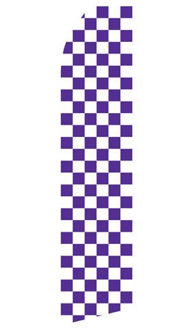 Purple Checkered Feather Flag | Stock Design - Minuteman Press formely La Luz Printing Company | San Antonio TX Printing-San-Antonio-TX