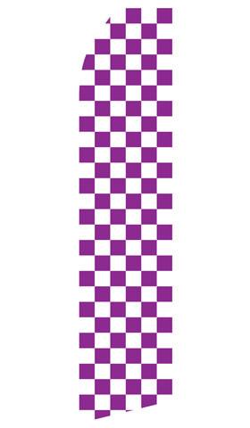Purple Checkered Feather Flag | Stock Design - Minuteman Press formely La Luz Printing Company | San Antonio TX Printing-San-Antonio-TX