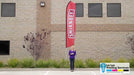 Purple Open Saturday Feather Flag | Stock Design - Minuteman Press formely La Luz Printing Company | San Antonio TX Printing-San-Antonio-TX