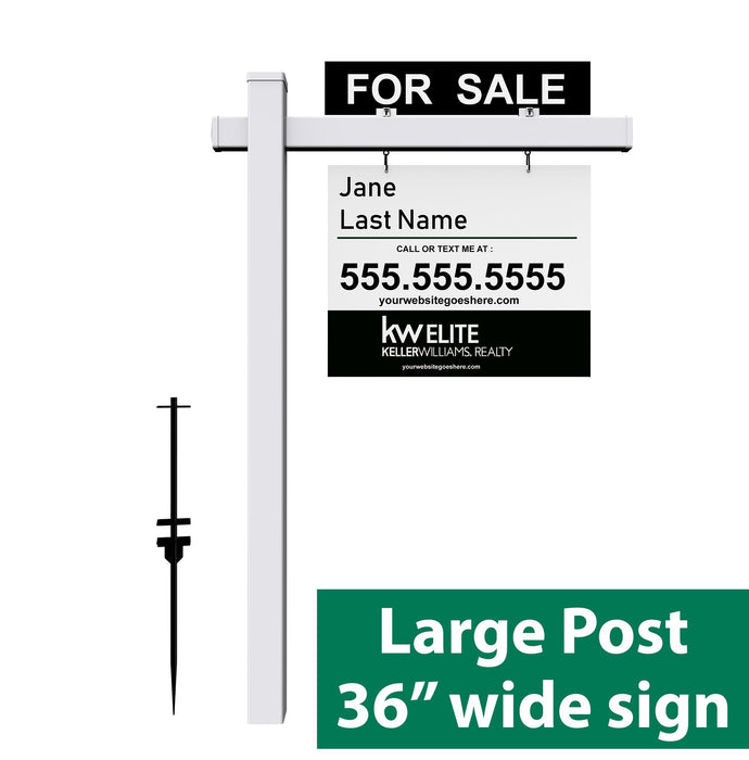 Real Estate Large Post | Holds Up to 36" sign - Minuteman Press formely La Luz Printing Company | San Antonio TX Printing-San-Antonio-TX