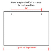 Real Estate Large Post | Holds Up to 36" sign - Minuteman Press formely La Luz Printing Company | San Antonio TX Printing-San-Antonio-TX