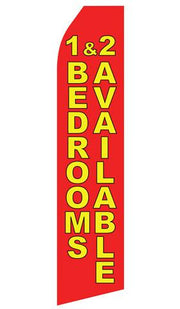 Red 1 & 2 Bedrooms Available Feather Flags | Stock Design - Minuteman Press formely La Luz Printing Company | San Antonio TX Printing-San-Antonio-TX
