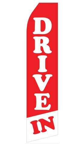 Red and White Drive Feather Flag | Stock Design - Minuteman Press formely La Luz Printing Company | San Antonio TX Printing-San-Antonio-TX