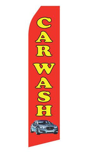 Red Car Wash Feather Flags | Stock Design - Minuteman Press formely La Luz Printing Company | San Antonio TX Printing-San-Antonio-TX