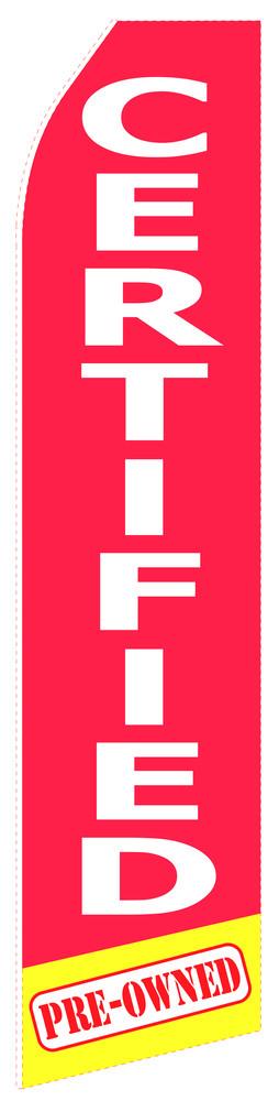 Red Certified Feather Flags | Stock Designs - Minuteman Press formely La Luz Printing Company | San Antonio TX Printing-San-Antonio-TX
