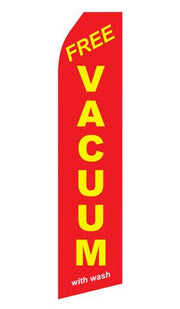 Red Free Vacuum with Wash Feather Flag | Stock Design - Minuteman Press formely La Luz Printing Company | San Antonio TX Printing-San-Antonio-TX