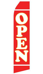 Red Open Feather Flag | Stock Design - Minuteman Press formely La Luz Printing Company | San Antonio TX Printing-San-Antonio-TX