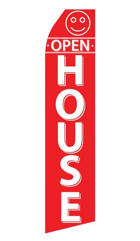 Red Open House Feather Flag | Stock Design - Minuteman Press formely La Luz Printing Company | San Antonio TX Printing-San-Antonio-TX