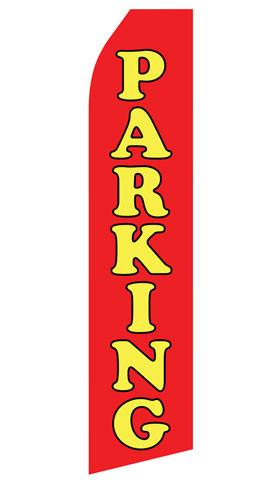 Red Parking Feather Flag | Stock Design - Minuteman Press formely La Luz Printing Company | San Antonio TX Printing-San-Antonio-TX