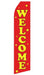 Red Welcome Feather Flag | Stock Design - Minuteman Press formely La Luz Printing Company | San Antonio TX Printing-San-Antonio-TX