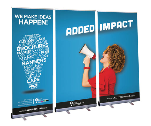 Retractable Roll Up Banner Stand Wall - Minuteman Press formely La Luz Printing Company | San Antonio TX Printing-San-Antonio-TX