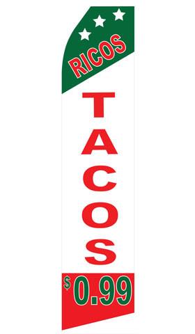 Ricos Tacos Feather Flags | Stock Design - Minuteman Press formely La Luz Printing Company | San Antonio TX Printing-San-Antonio-TX
