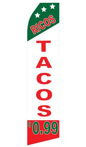Ricos Tacos Feather Flags | Stock Design - Minuteman Press formely La Luz Printing Company | San Antonio TX Printing-San-Antonio-TX