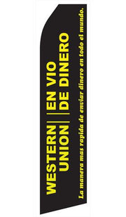 Western Union En Vio De Dinero Feather Flags | Stock Design - Minuteman Press formely La Luz Printing Company | San Antonio TX Printing-San-Antonio-TX