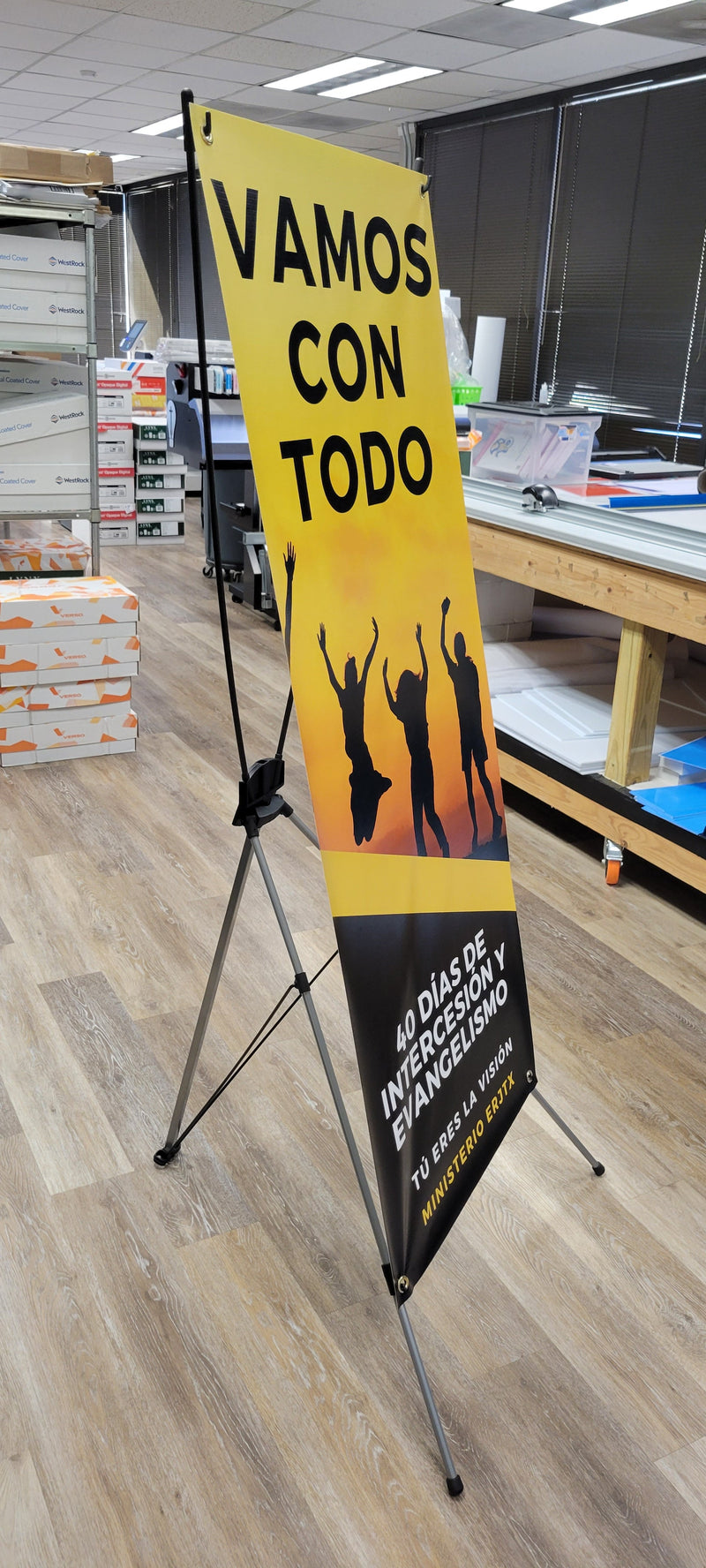 X Style Banner Stand - Minuteman Press San Antonio TX Printing Company-San-Antonio-TX