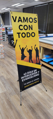 X Style Banner Stand - Minuteman Press San Antonio TX Printing Company-San-Antonio-TX