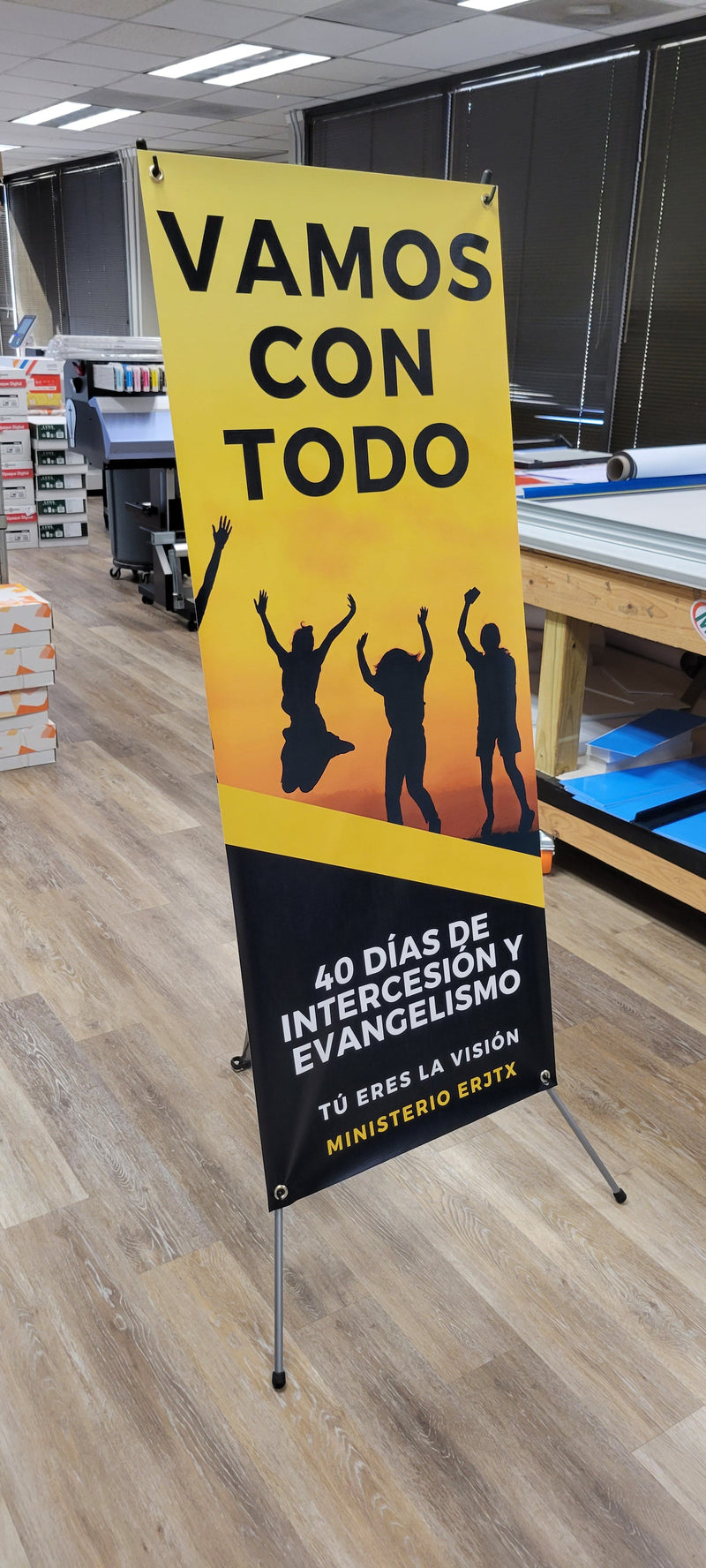 X Style Banner Stand - Minuteman Press San Antonio TX Printing Company-San-Antonio-TX