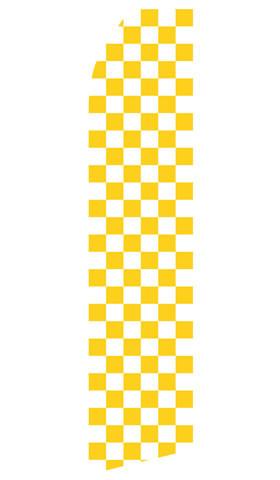 Yellow Checkered Feather Flag | Stock Design - Minuteman Press formely La Luz Printing Company | San Antonio TX Printing-San-Antonio-TX