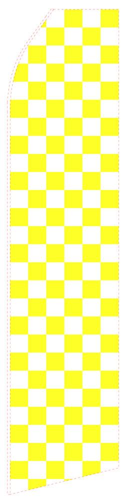 Yellow Chessboard Feather Flag | Stock Design - Minuteman Press formely La Luz Printing Company | San Antonio TX Printing-San-Antonio-TX