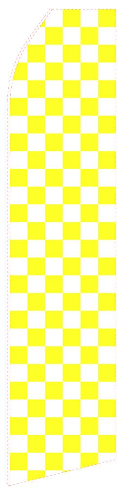 Yellow Chessboard Feather Flag | Stock Design - Minuteman Press formely La Luz Printing Company | San Antonio TX Printing-San-Antonio-TX