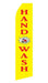 Yellow Hand Wash Feather Flag | Stock Design - Minuteman Press formely La Luz Printing Company | San Antonio TX Printing-San-Antonio-TX