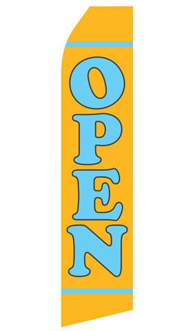 Yellow Open Feather Flag | Stock Design - Minuteman Press formely La Luz Printing Company | San Antonio TX Printing-San-Antonio-TX