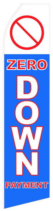 Zero Down Payment Feather Flag | Stock Design - Minuteman Press formely La Luz Printing Company | San Antonio TX Printing-San-Antonio-TX