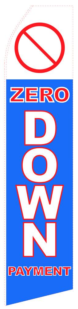 Zero Down Payment Feather Flag | Stock Design - Minuteman Press formely La Luz Printing Company | San Antonio TX Printing-San-Antonio-TX